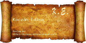 Koczán Edina névjegykártya